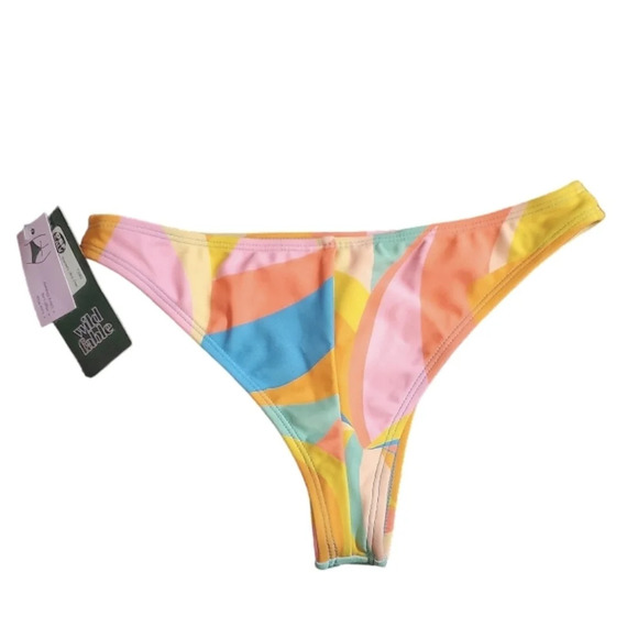 NWT Wild Fable Women's Ultra Cheeky Multi Abstract Print Swim Bottoms XXS 00 - Picture 4 of 6
